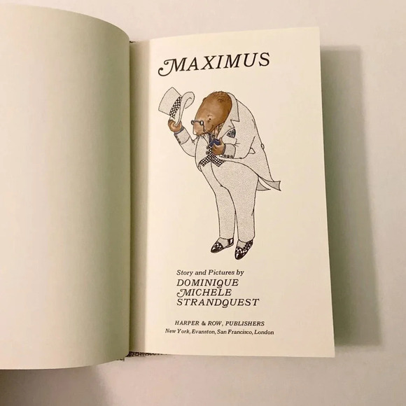 Vintage 1971 Maximus Dominique Michele Hardcover Harper and Row First Edition - Picture 7 of 14